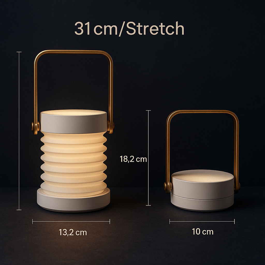 Veilleuse LED pliable et rechargeable – Lumière douce, design portable et tactile
