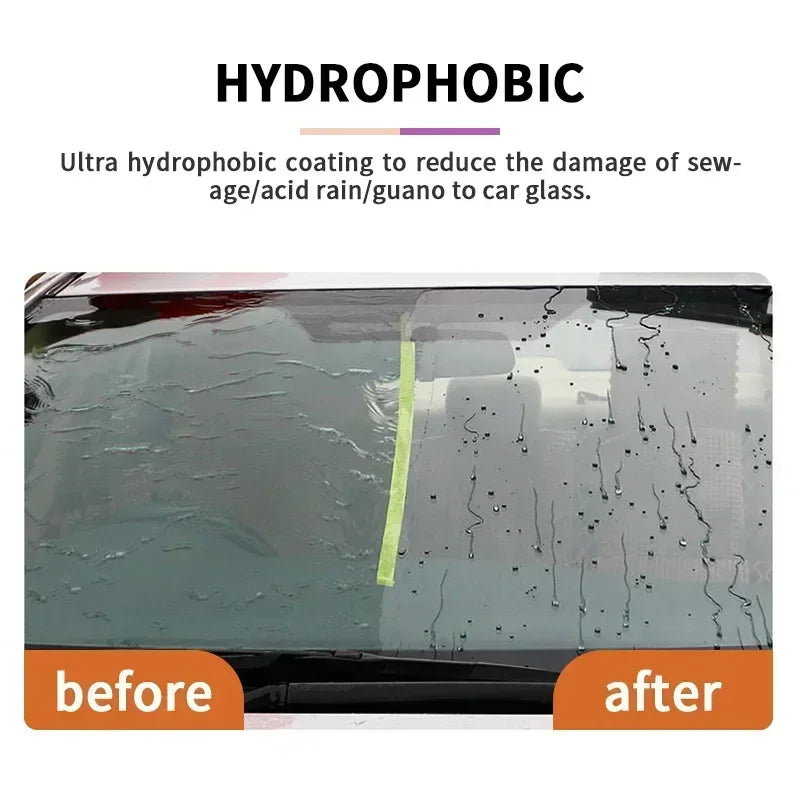 Revêtement hydrophobe anti-pluie pour pare-brise et rétroviseur, produit de nettoyage anti-pluie
