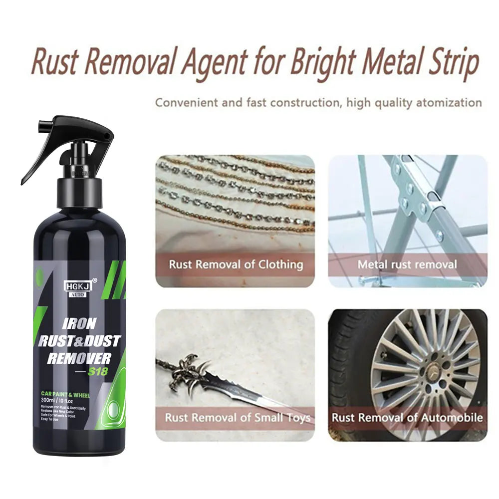 HGKJ Spray nettoyant pour peinture et jantes de voiture, particules de fer, poudre antirouille, nettoyant pour jantes de voiture, surface métallique