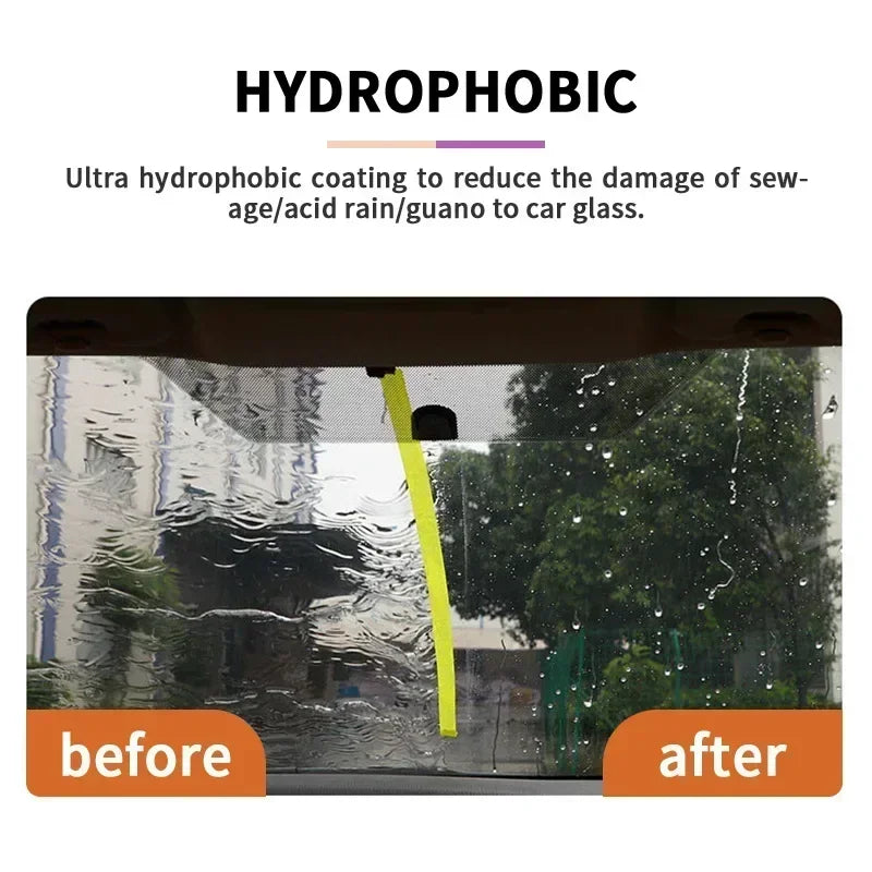 Revêtement hydrophobe anti-pluie pour pare-brise et rétroviseur, produit de nettoyage anti-pluie