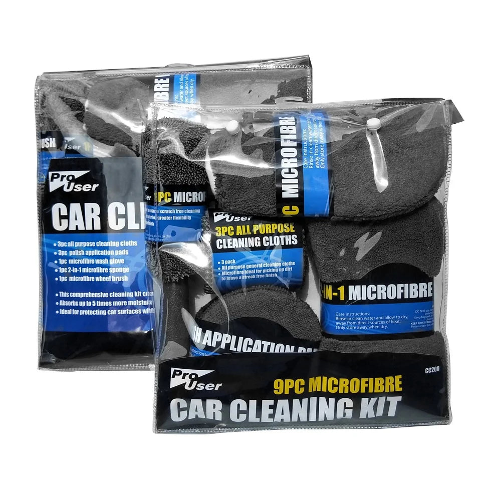 Lot de 9 lingettes nettoyantes pour voiture et moto, gants de lavage, serviettes de lavage de voiture, chiffons de nettoyage, éponges à cirer, brosses à roues