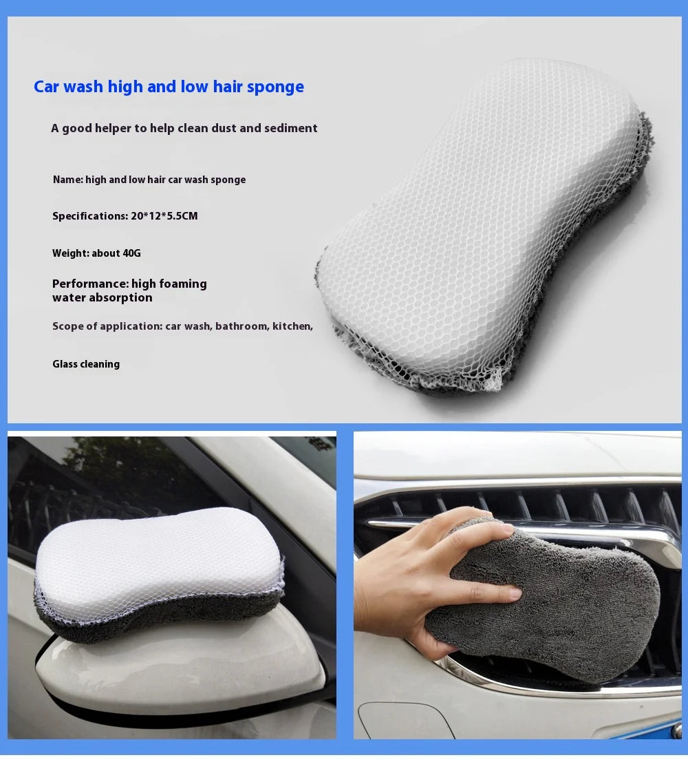 Lot de 9 lingettes nettoyantes pour voiture et moto, gants de lavage, serviettes de lavage de voiture, chiffons de nettoyage, éponges à cirer, brosses à roues
