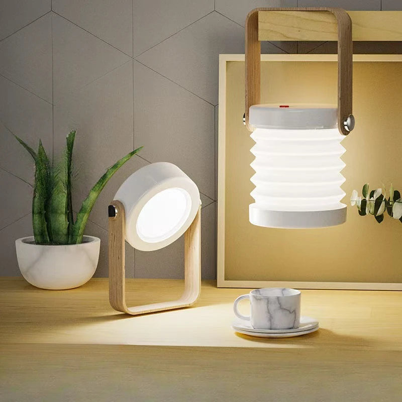 Veilleuse LED pliable et rechargeable – Lumière douce, design portable et tactile