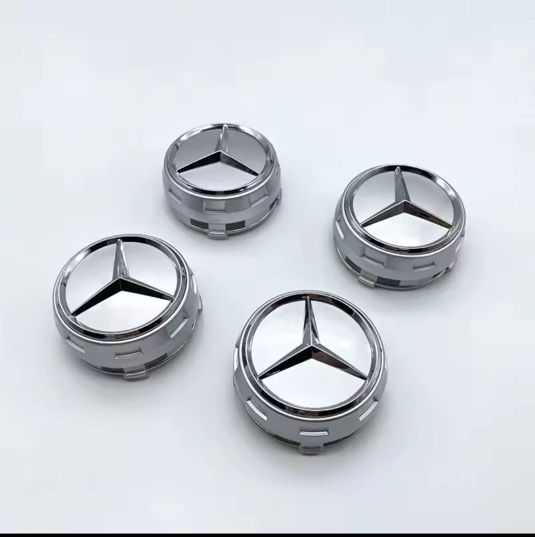 4xCentres de roues - Caches moyeux Mercedes Benz Amg Livraison gratuite