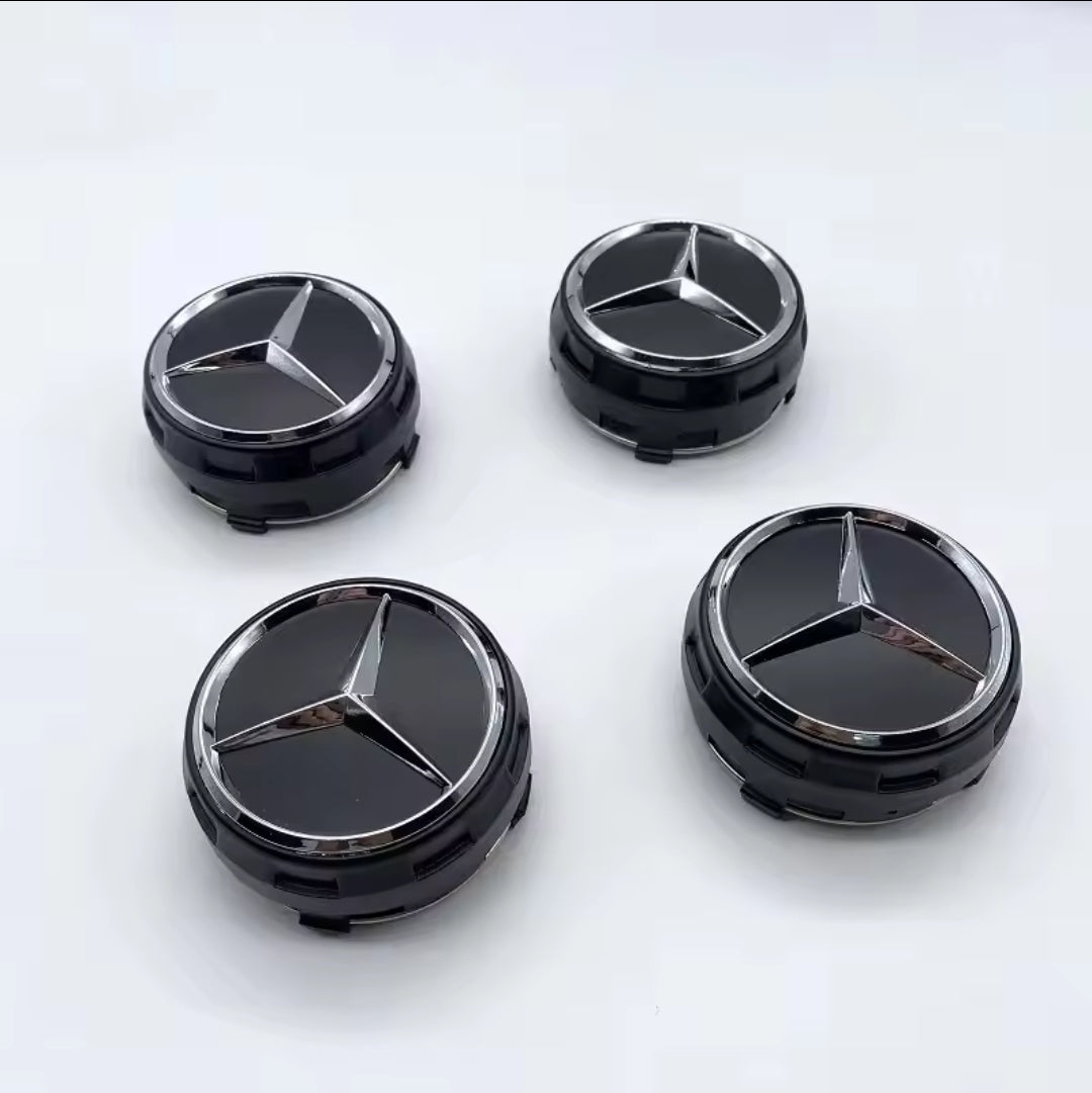 4xCentres de roues - Caches moyeux Mercedes Benz Amg Livraison gratuite