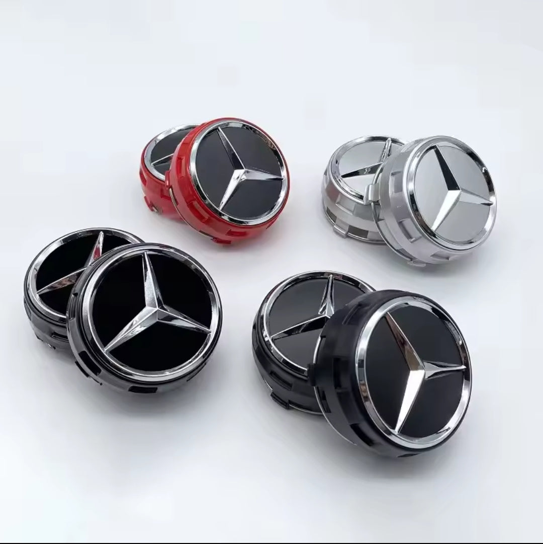 4xCentres de roues - Caches moyeux Mercedes Benz Amg Livraison gratuite