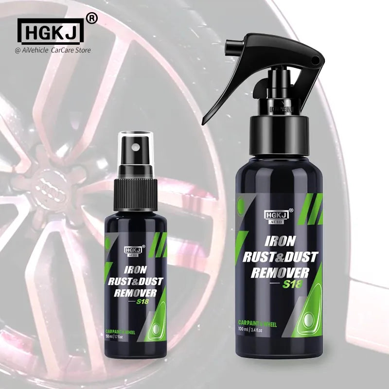 HGKJ Spray nettoyant pour peinture et jantes de voiture, particules de fer, poudre antirouille, nettoyant pour jantes de voiture, surface métallique