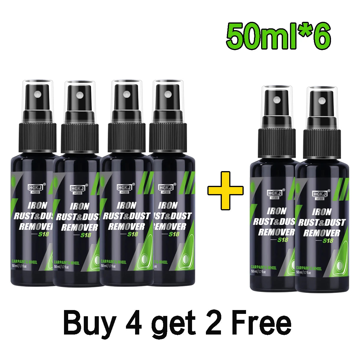 HGKJ Spray nettoyant pour peinture et jantes de voiture, particules de fer, poudre antirouille, nettoyant pour jantes de voiture, surface métallique