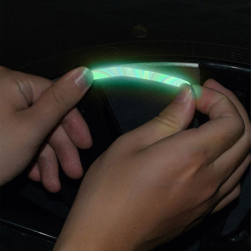 40xAutocollants de voiture imperméables en plastique lumineux, décalcomanies auto-adhésives, brille dans le noir, pour la décoration de roue