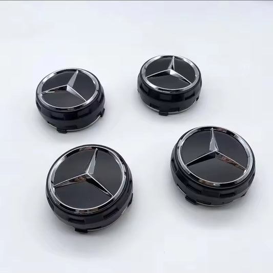 4xCentres de roues - Caches moyeux Mercedes Benz Amg Livraison gratuite